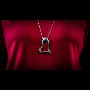 925 Silver heart and necklace new